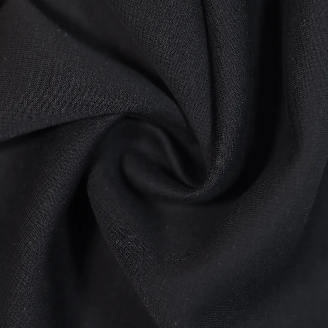 China Fabric for T-Shirt,Polo Shirt,Hoodie Jacquard Knit Fabric Polyester Lyocell Spandex Recycled Viscose black color buy from China wholesaler bulk order at wholesale price free worldwide shipping Alibaba