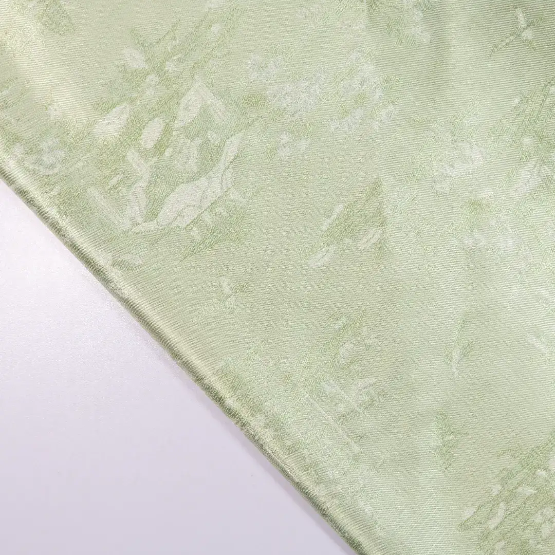 China Fabric for Shirt,Backless Beach Dress Jacquard Woven Blended Fabric Synthetic Silk Polyester LIGT GREEN  1 color buy from China wholesaler bulk order at wholesale price free worldwide shipping Alibaba