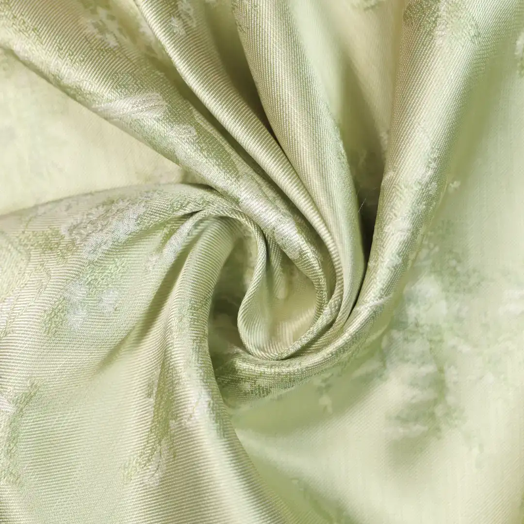 China Fabric for Shirt,Backless Beach Dress Jacquard Woven Blended Fabric Synthetic Silk Polyester LIGT GREEN  1 color buy from China wholesaler bulk order at wholesale price free worldwide shipping Alibaba