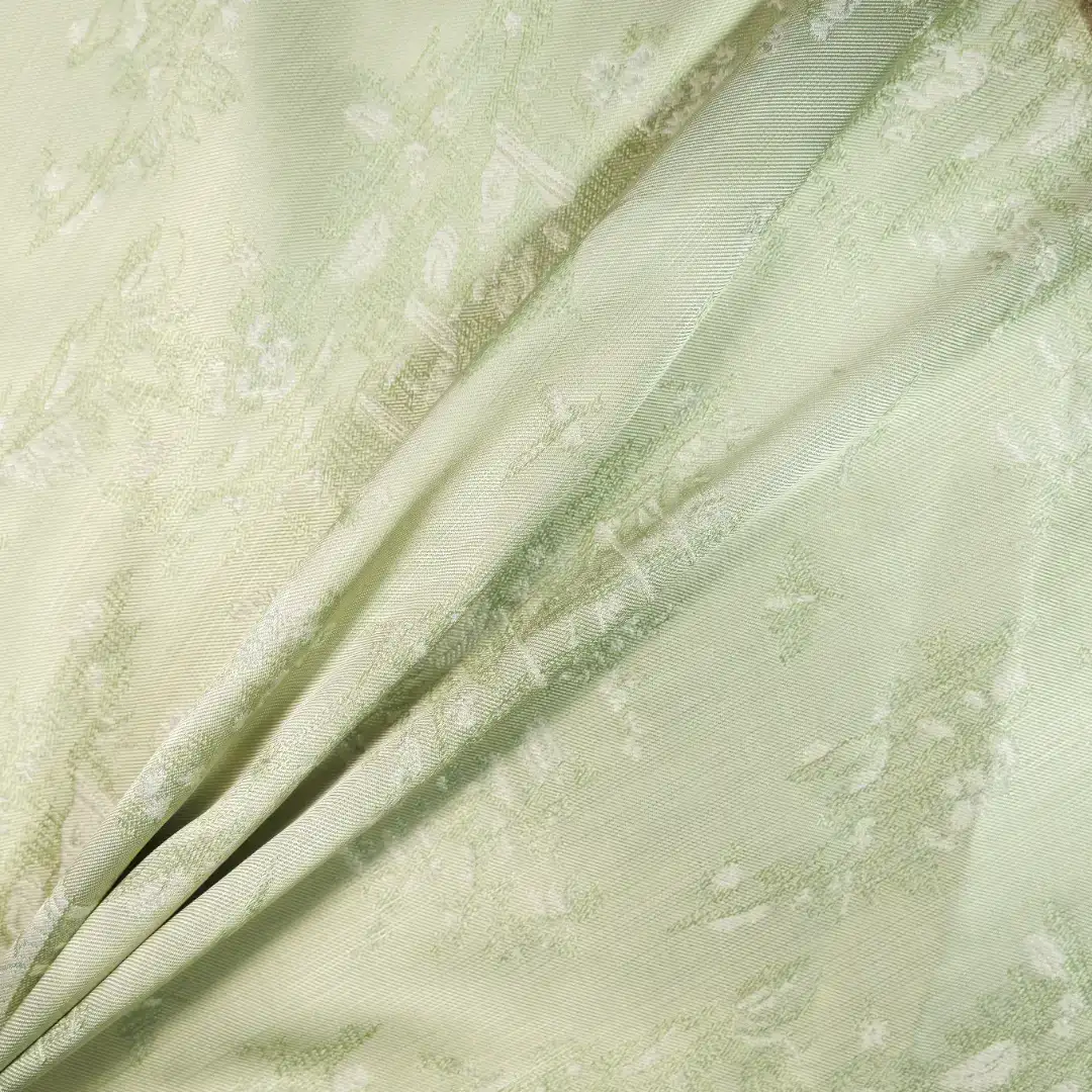 China Fabric for Shirt,Backless Beach Dress Jacquard Woven Blended Fabric Synthetic Silk Polyester LIGT GREEN  1 color buy from China wholesaler bulk order at wholesale price free worldwide shipping Alibaba