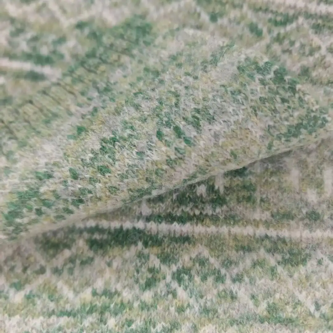 China Yarn for Open Cardigan (Sweater),Full-Zipper Cardigan (Sweater),Half-Zipper Cardigan (Sweater),Shirt Long Sleeve Button (Sweater) Mossy Yarn Fancy Yarn Wool Recycled Polyester Polyester Spandex Green color buy from China wholesaler bulk order at wholesale price free worldwide shipping Alibaba