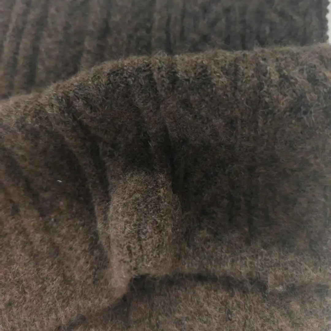 China Yarn for Full-Zipper Cardigan (Sweater),Half-Zipper Cardigan (Sweater),Shirt Long Sleeve Button (Sweater),Knitted Jacket (Sweater) Mossy Yarn Fancy Yarn Recycled Polyester Nylon RWS Wool Spandex brown color buy from China wholesaler bulk order at wholesale price free worldwide shipping Alibaba