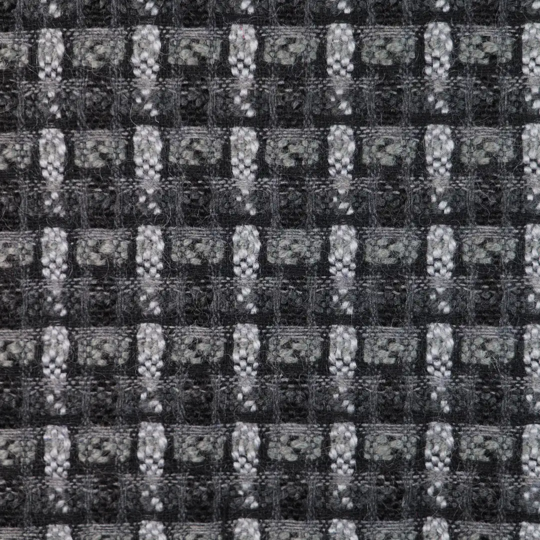 China Fabric for Jackets,Overcoat Chanel-Style Fabric Woolen Polyester Wool BLACK WHITE color buy from China wholesaler bulk order at wholesale price free worldwide shipping Alibaba