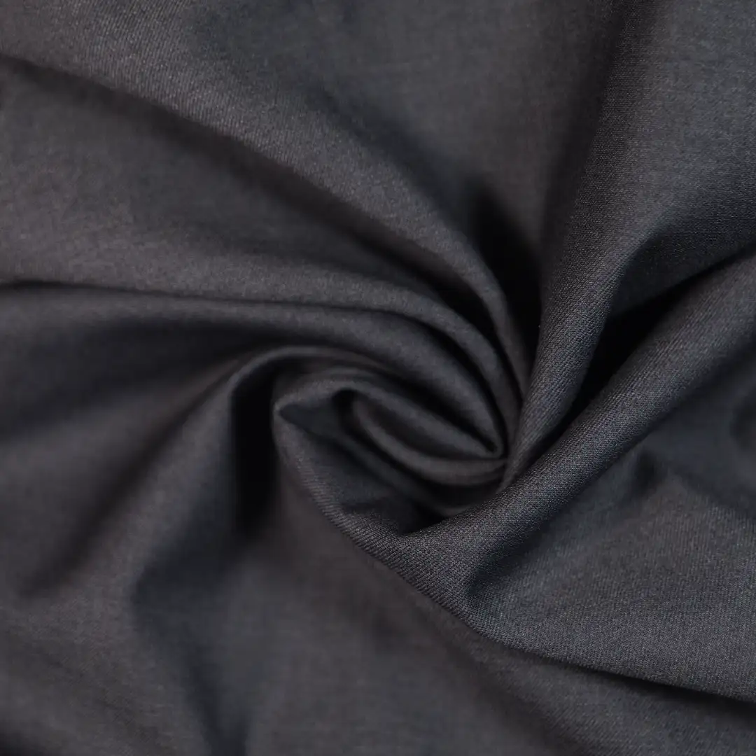 China Fabric for Pants,Strap Midi Dress TC Poplin Woven Blended Fabric Polyester Rayon Spandex BLACK color buy from China wholesaler bulk order at wholesale price free worldwide shipping Alibaba