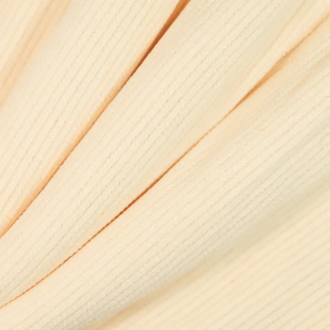 China Fabric for Skirt,Backless Beach Dress,Womens High Neck Tight Layer Top Rib Knit Fabric Polyester Spandex rice color buy from China wholesaler bulk order at wholesale price free worldwide shipping Alibaba