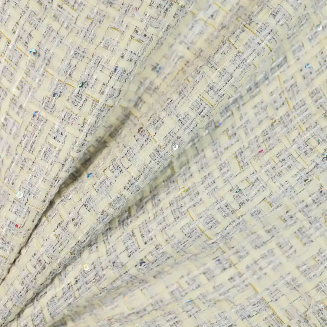 China Fabric for Jackets,Skirt Chanel-Style Fabric Woolen Polyester Cotton Linen greey color buy from China wholesaler bulk order at wholesale price free worldwide shipping Alibaba