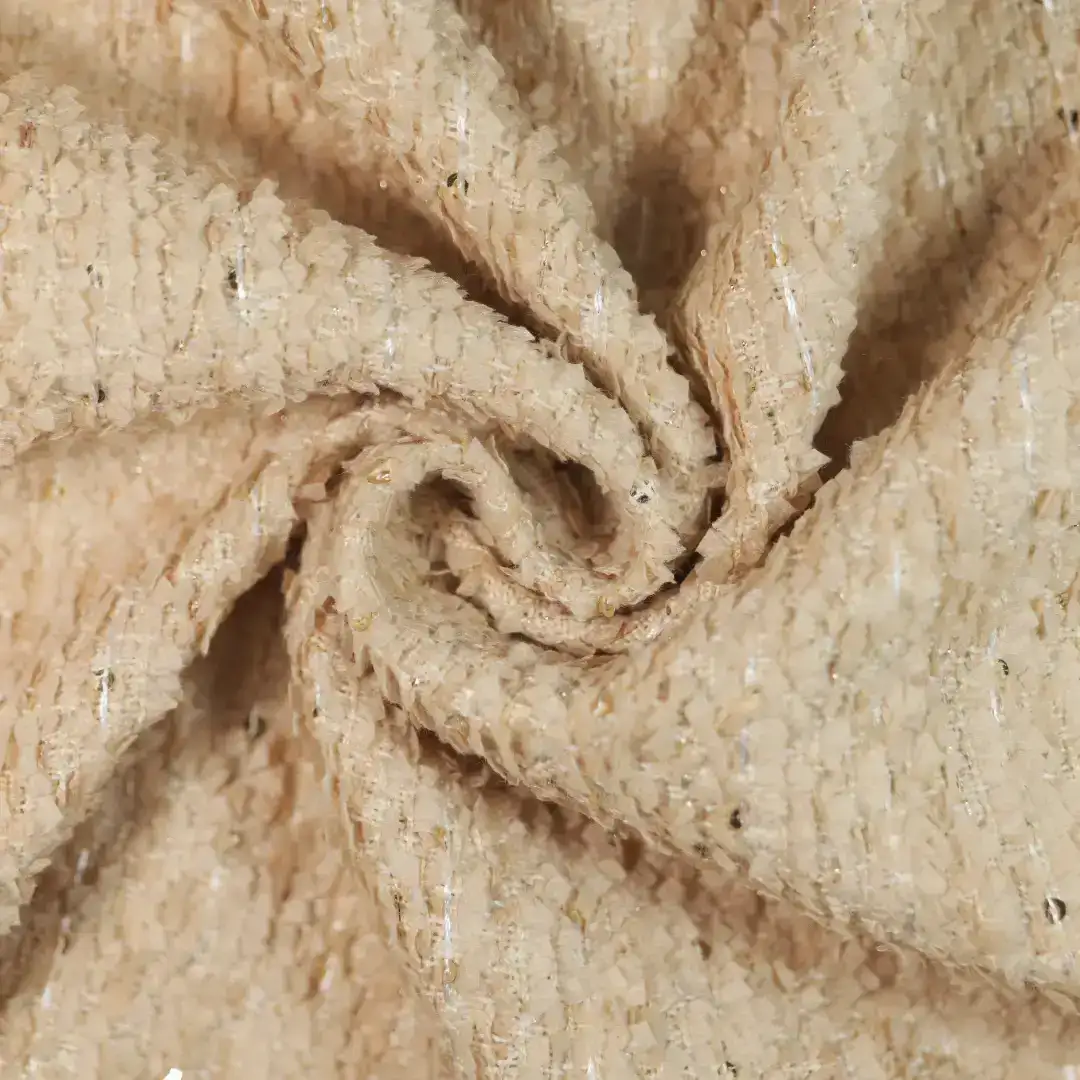 China Fabric for Jackets,Skirt Chanel-Style Fabric Woolen Polyester yellow color buy from China wholesaler bulk order at wholesale price free worldwide shipping Alibaba