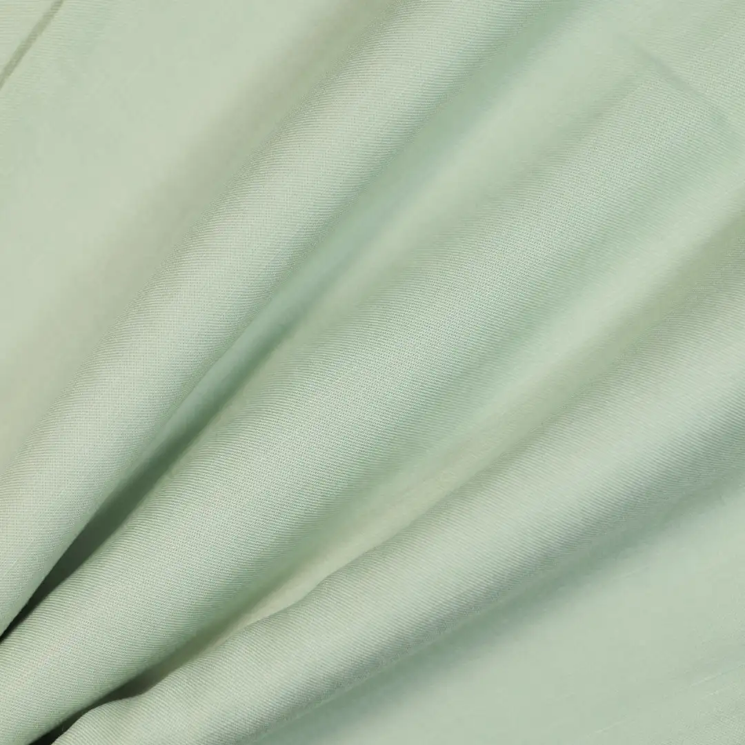 China Fabric for Shirt,Skirt,Tank Midi Dress Linen/Tencel Plain Natural Woven Fabric Tencel Nylon Linen cyan color buy from China wholesaler bulk order at wholesale price free worldwide shipping Alibaba