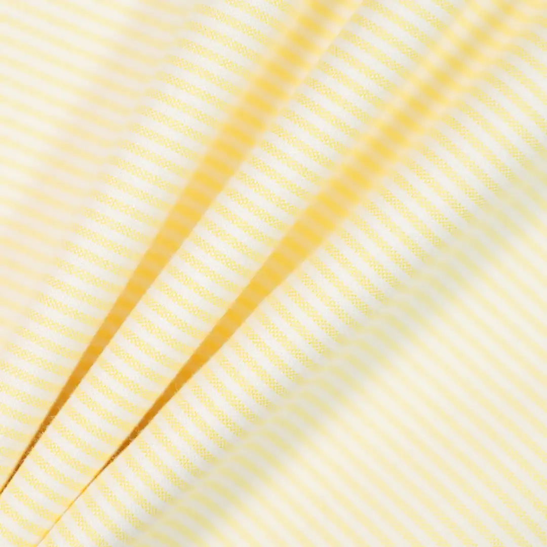 China Fabric for Skirt,Backless Beach Dress,Strap Midi Dress Yarn Dyed Stripe Woven Blended Fabric Cotton Polyester YELLOW color buy from China wholesaler bulk order at wholesale price free worldwide shipping Alibaba