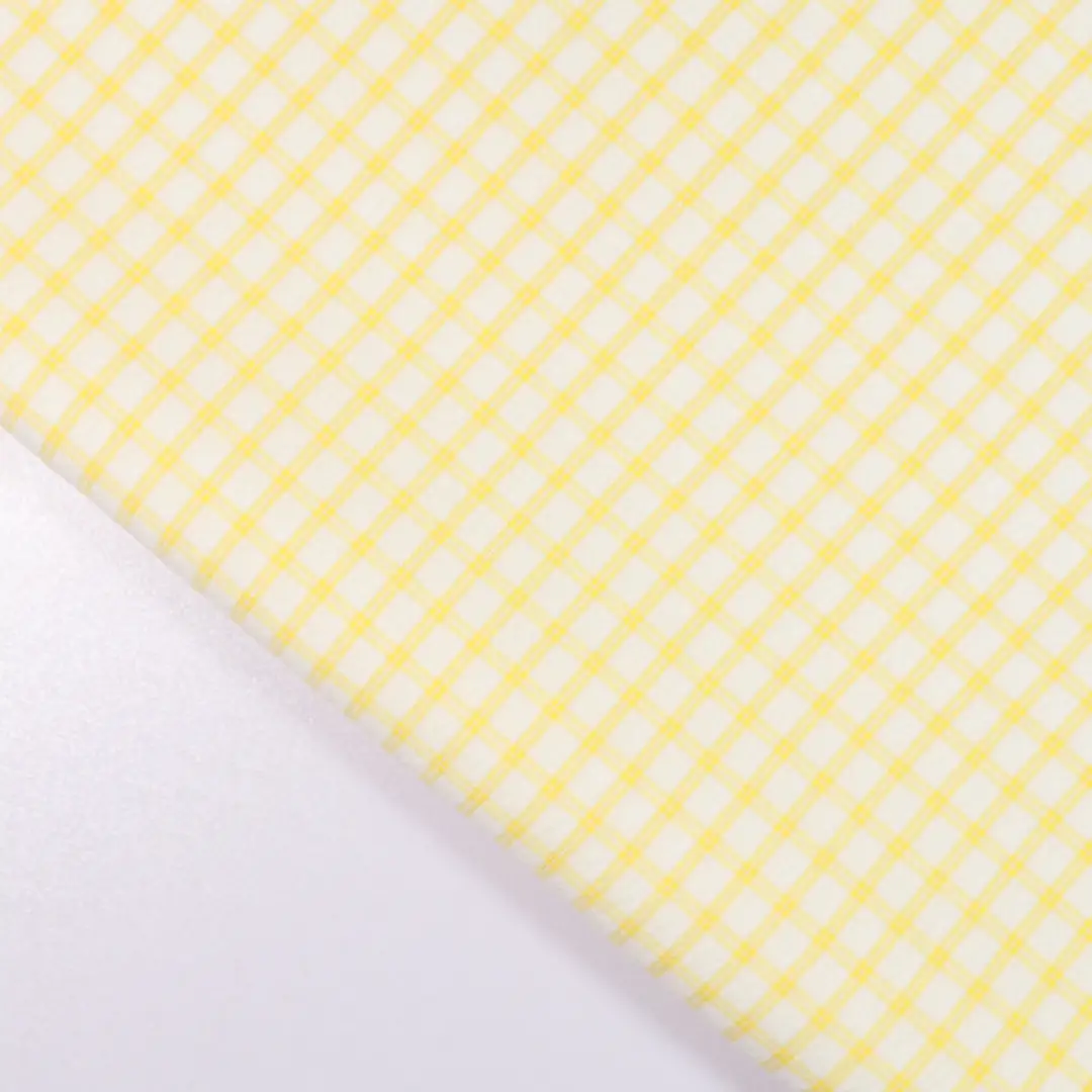 China Fabric for Skirt Yarn Dyed Check Woven Blended Fabric Polyester Cotton Spandex yellow color buy from China wholesaler bulk order at wholesale price free worldwide shipping Alibaba