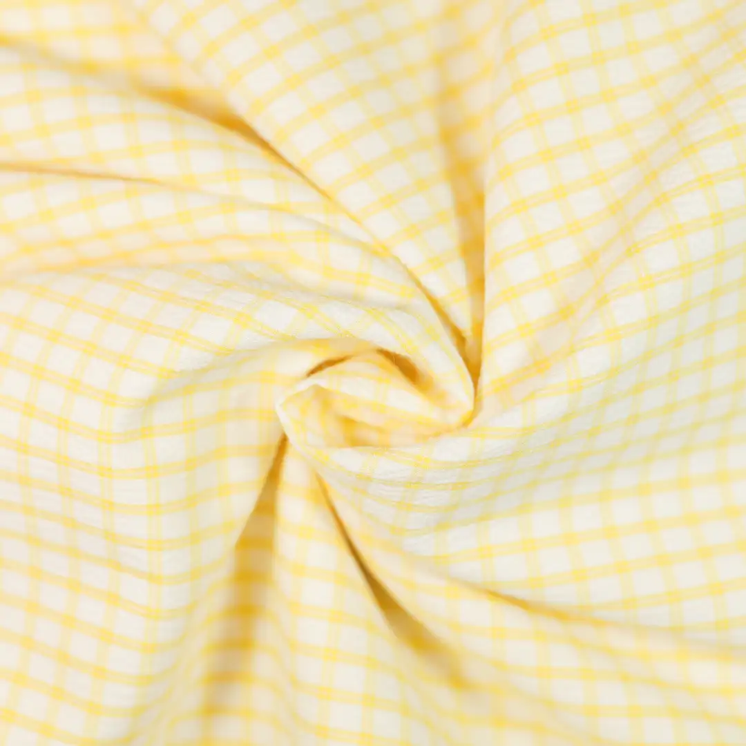 China Fabric for Skirt Yarn Dyed Check Woven Blended Fabric Polyester Cotton Spandex yellow color buy from China wholesaler bulk order at wholesale price free worldwide shipping Alibaba