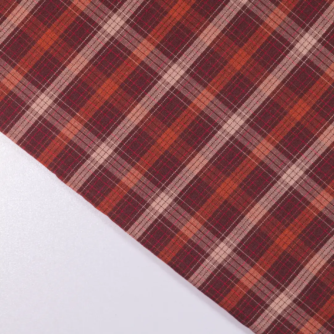 China Fabric for Shirt,Skirt,Backless Beach Dress Yarn Dyed Check Natural Woven Fabric Cotton RED color buy from China wholesaler bulk order at wholesale price free worldwide shipping Alibaba