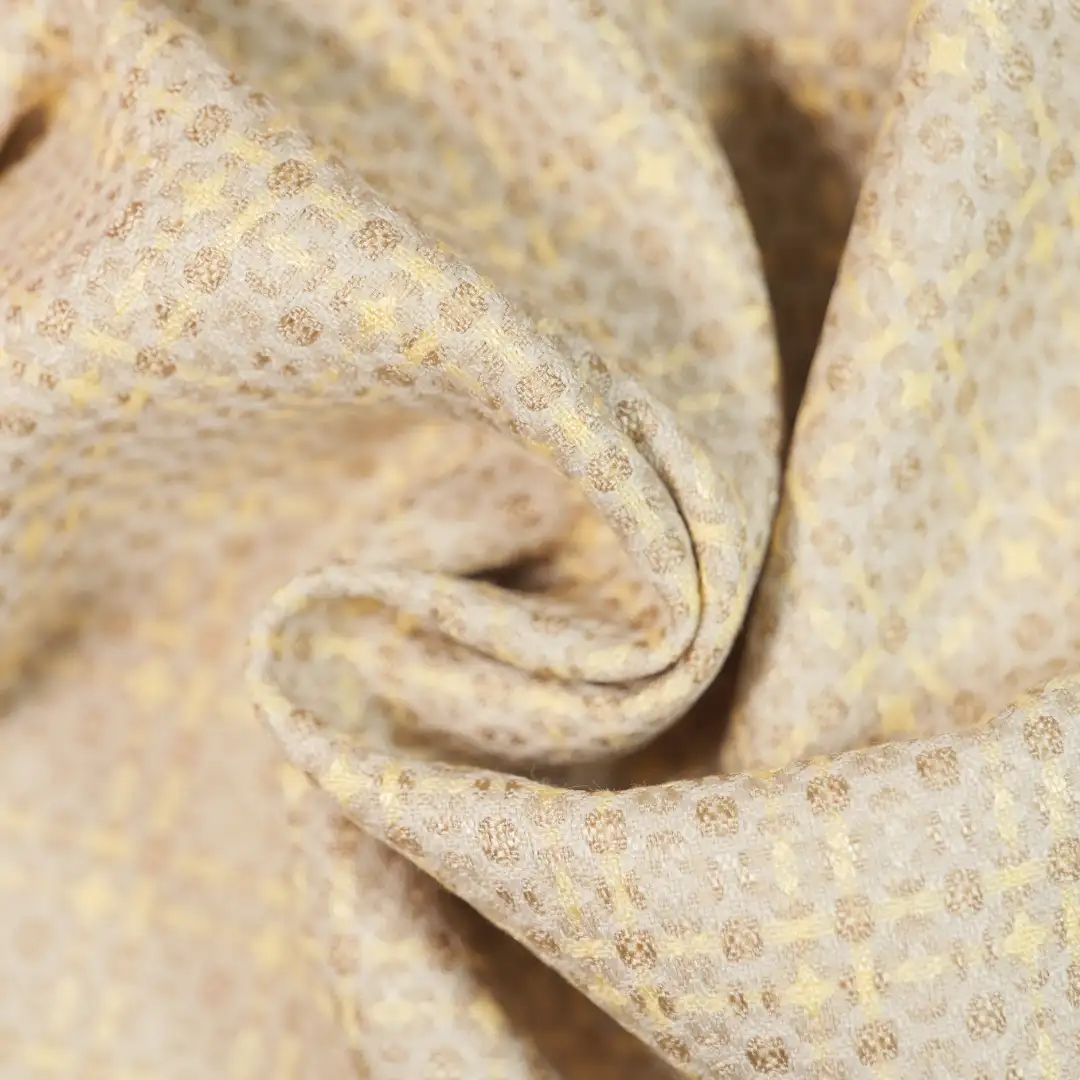 China Fabric for Jackets,Skirt,Long Sleeve Base Layer Top Jacquard Woven Blended Fabric Polyester Rayon RICE color buy from China wholesaler bulk order at wholesale price free worldwide shipping Alibaba