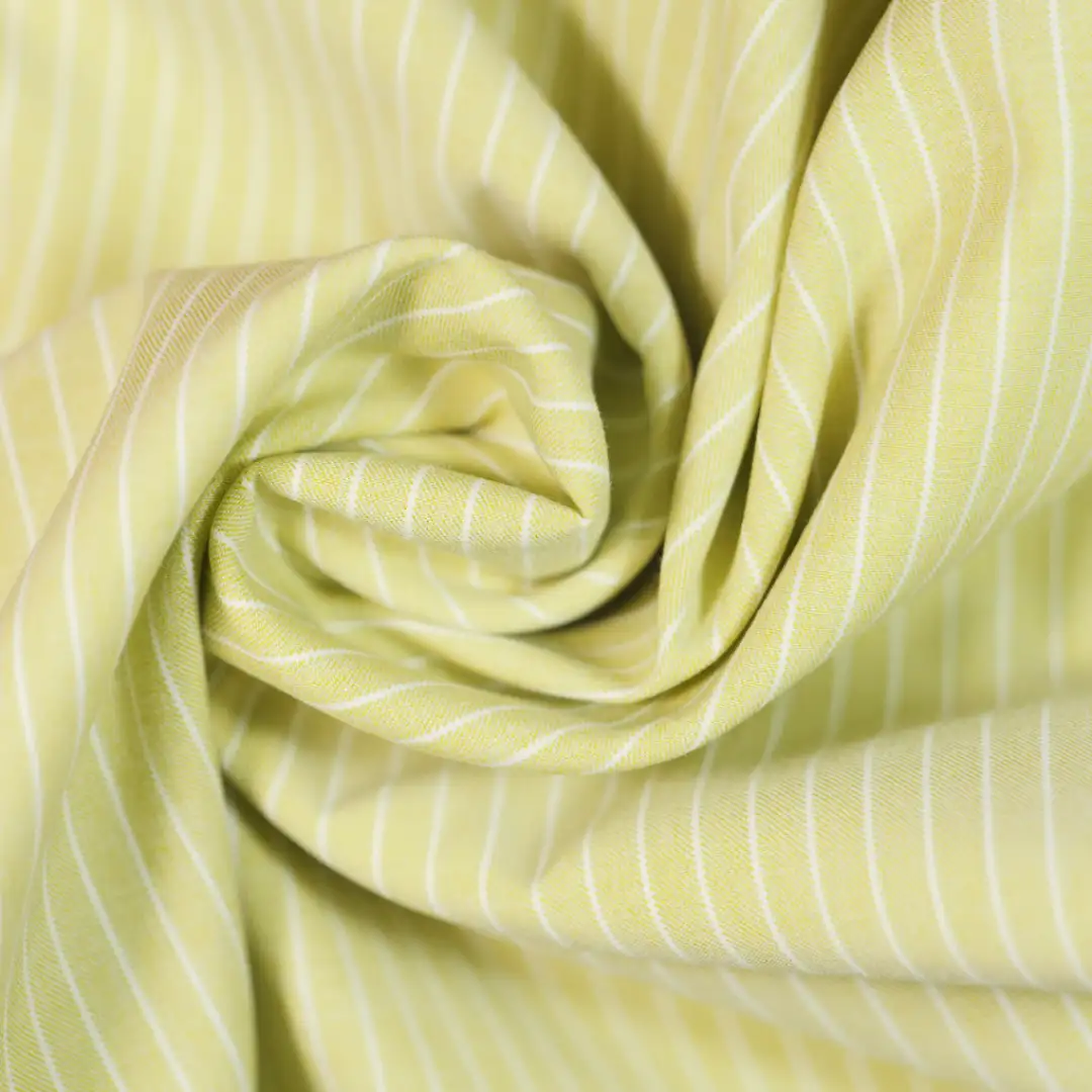 China Fabric for Shirt,Skirt,Backless Beach Dress Yarn Dyed Stripe Woven Blended Fabric Polyester Rayon PTT yellow color buy from China wholesaler bulk order at wholesale price free worldwide shipping Alibaba