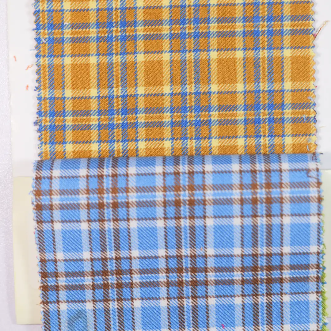 China Fabric for Skirt,Backless Beach Dress,Tank Midi Dress Yarn Dyed Check Woven Blended Fabric Polyester Rayon green color buy from China wholesaler bulk order at wholesale price free worldwide shipping Alibaba
