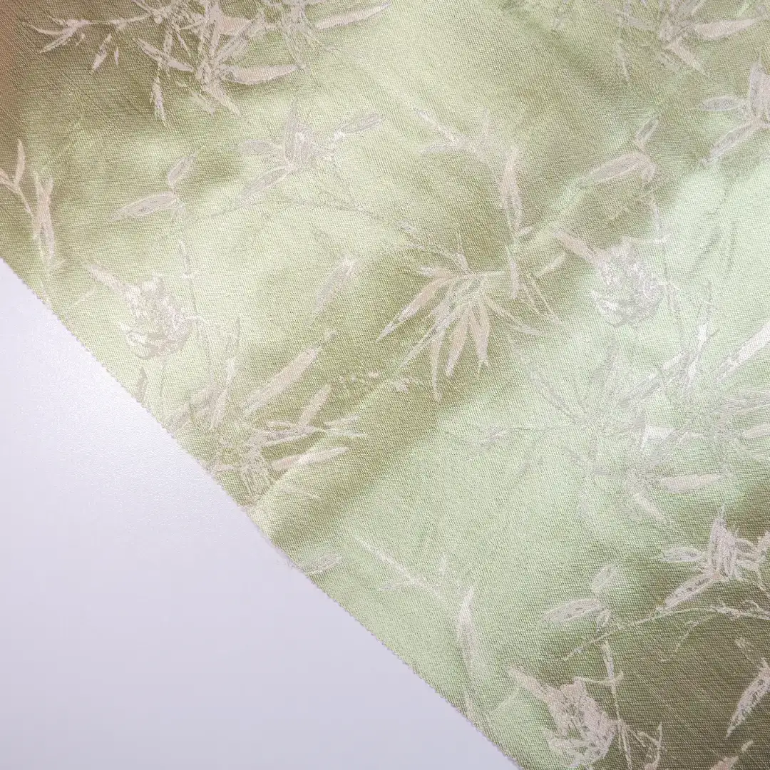 China Fabric for Shirt,Skirt,Backless Beach Dress Jacquard Woven Blended Fabric Synthetic Silk Polyester pink green color buy from China wholesaler bulk order at wholesale price free worldwide shipping Alibaba