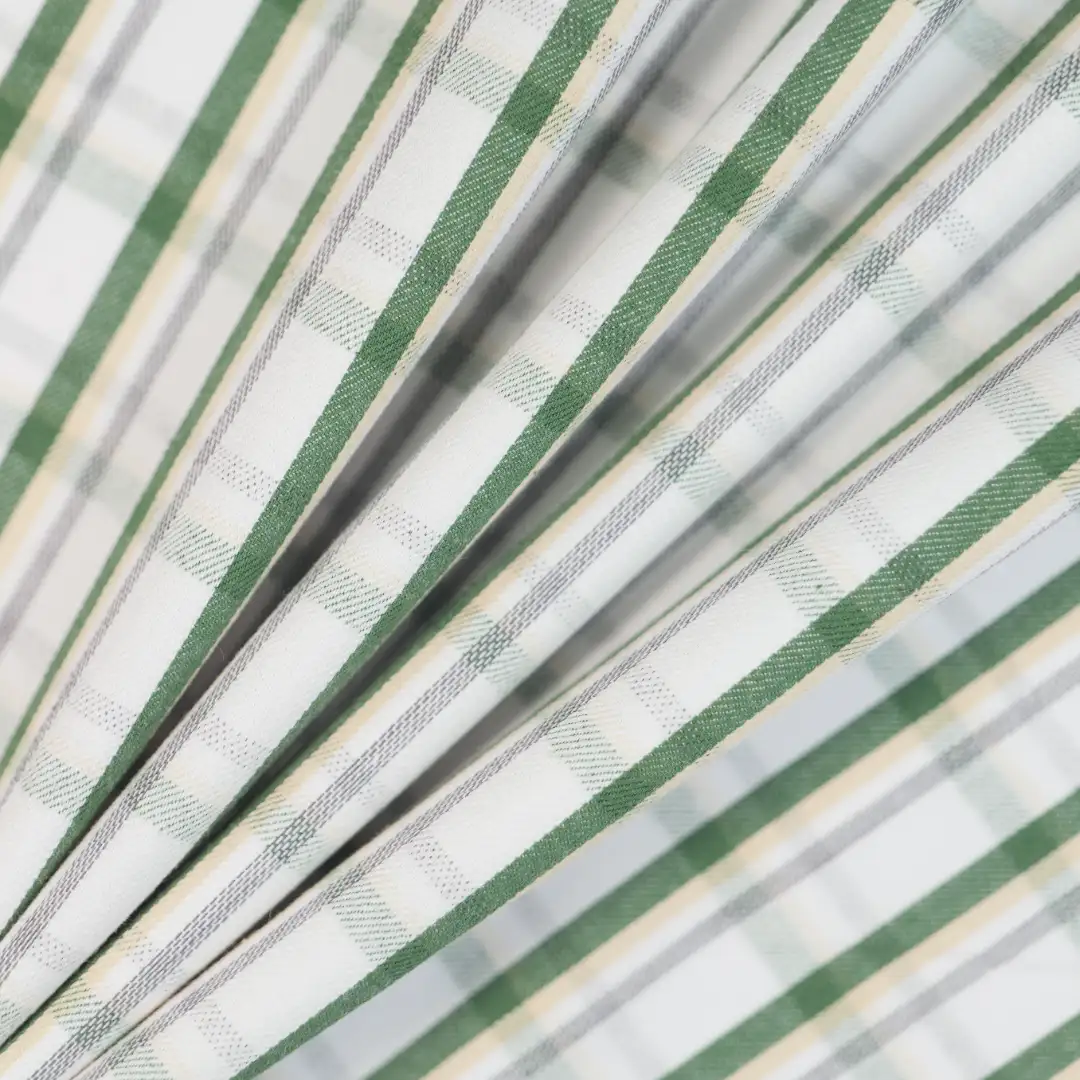 China Fabric for Shirt,Skirt,Backless Beach Dress Yarn Dyed Check Natural Woven Fabric Cotton GREEN WHITE color buy from China wholesaler bulk order at wholesale price free worldwide shipping Alibaba