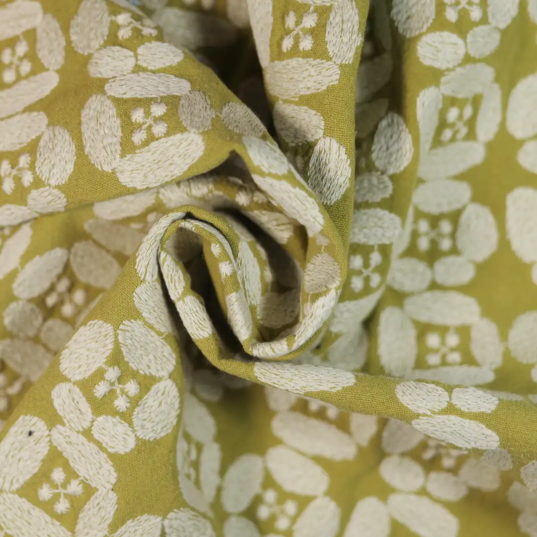 China Fabric for Jackets,Skirt Cotton/Rayon Jacquard Woven Blended Fabric Cotton Linen GREEN color buy from China wholesaler bulk order at wholesale price free worldwide shipping Alibaba
