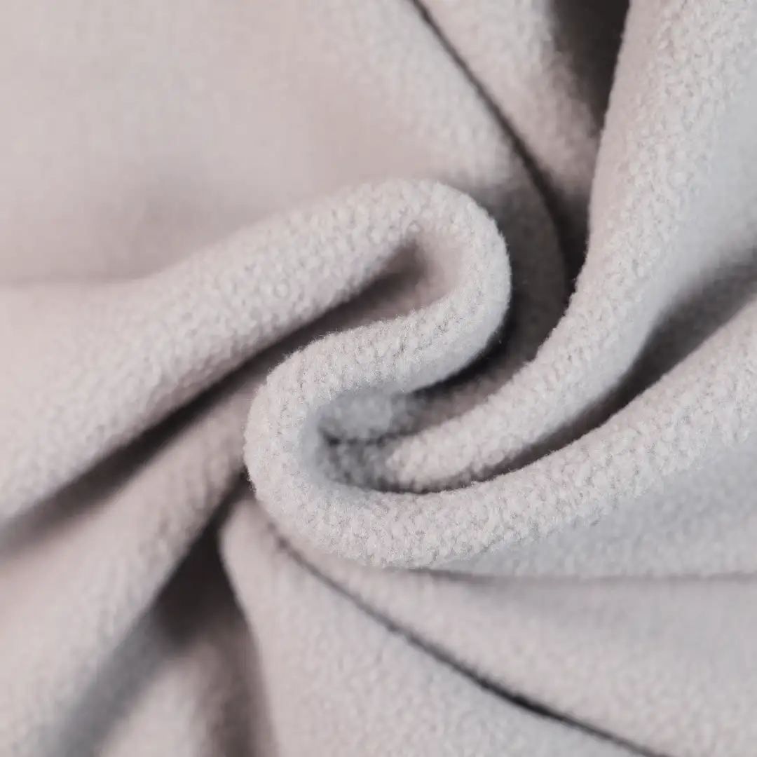 China Fabric for Hoodie,Light Jacket Polar Fleece Knit Fabric Polyester grey color buy from China wholesaler bulk order at wholesale price free worldwide shipping Alibaba