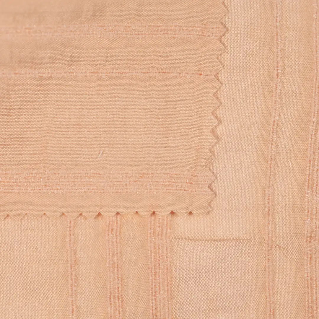 China Fabric for Blouse,Skirt Cotton/Rayon Jacquard Woven Blended Fabric Rayon Cotton Peach pink color buy from China wholesaler bulk order at wholesale price free worldwide shipping Alibaba