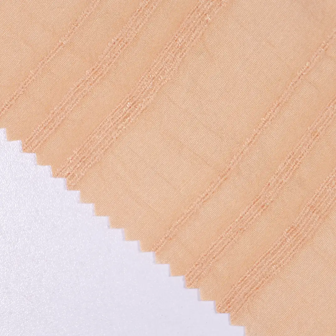China Fabric for Blouse,Skirt Cotton/Rayon Jacquard Woven Blended Fabric Rayon Cotton Peach pink color buy from China wholesaler bulk order at wholesale price free worldwide shipping Alibaba