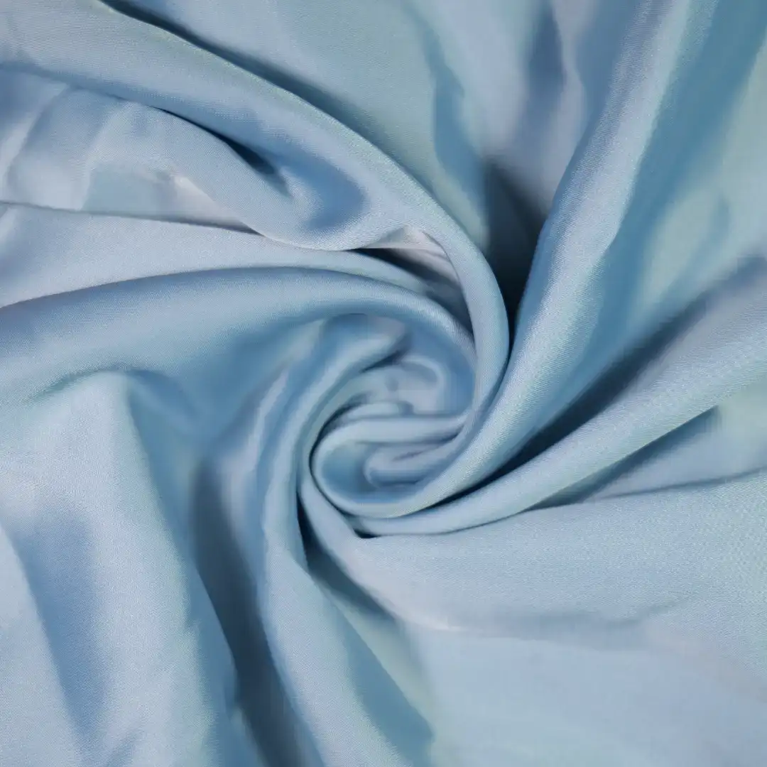 China Fabric for Shirt,Sleeveless Puffy Mini Dress Satin Woven Blended Fabric Polyester Spandex blue color buy from China wholesaler bulk order at wholesale price free worldwide shipping Alibaba