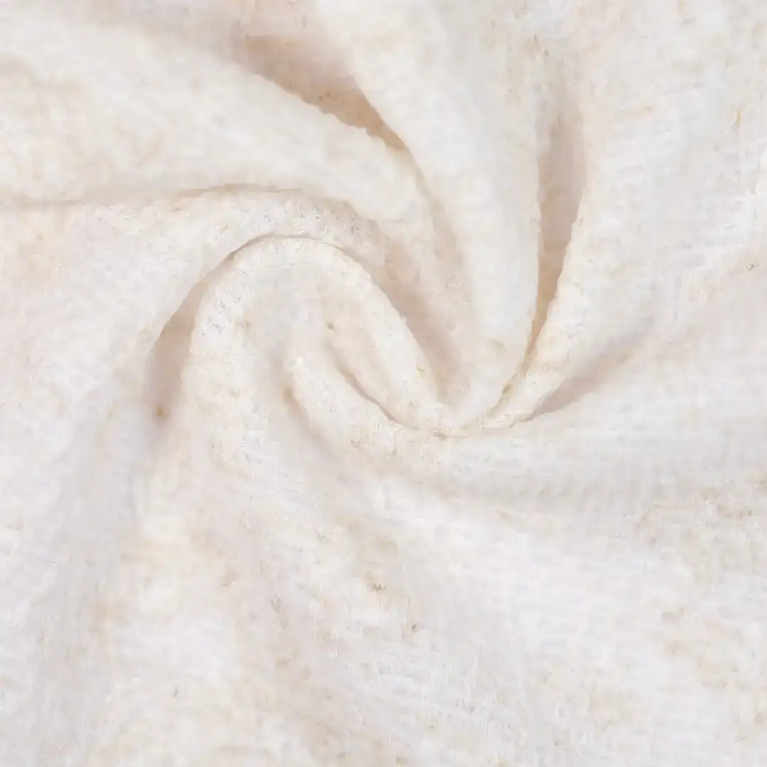 China Fabric for T-Shirt,Polo Shirt Jacquard Knit Fabric Polyester Nylon Flax Spandex Beige color buy from China wholesaler bulk order at wholesale price free worldwide shipping Alibaba
