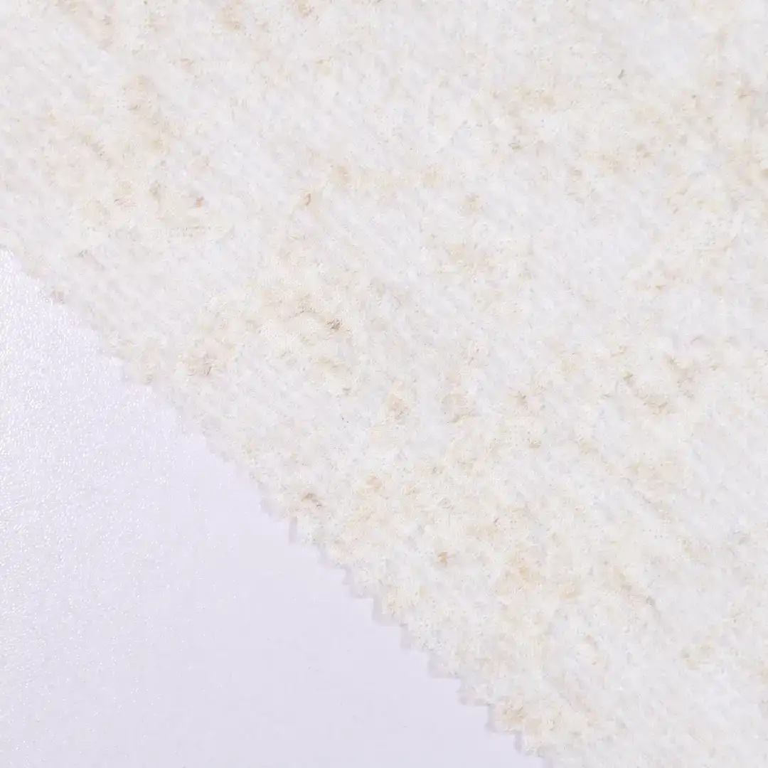 China Fabric for T-Shirt,Polo Shirt Jacquard Knit Fabric Polyester Nylon Flax Spandex Beige color buy from China wholesaler bulk order at wholesale price free worldwide shipping Alibaba