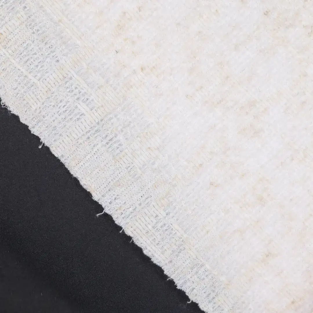 China Fabric for T-Shirt,Polo Shirt,Loungewear Jacquard Knit Fabric Polyester Nylon Flax Spandex Beige color buy from China wholesaler bulk order at wholesale price free worldwide shipping Alibaba