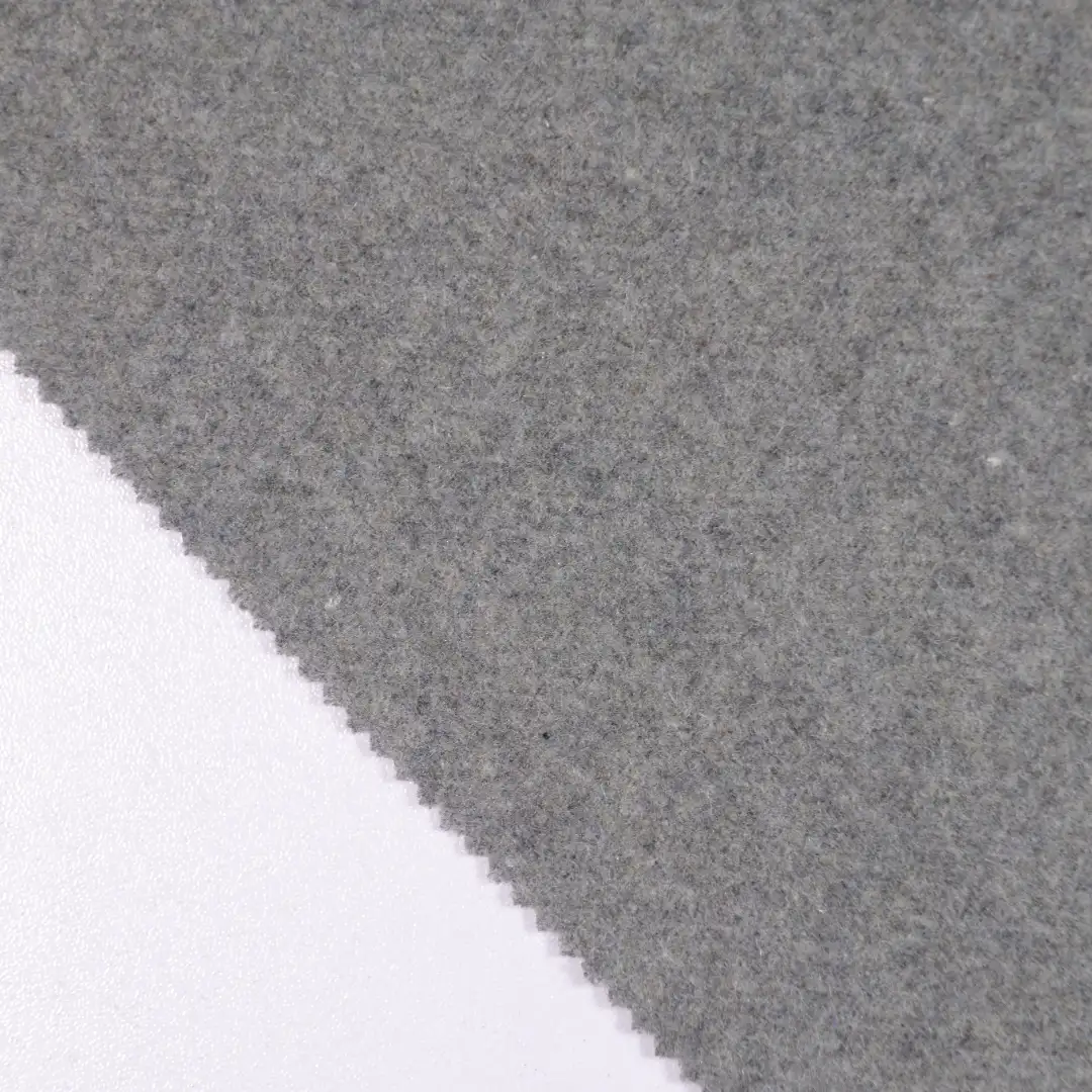 China Fabric for Overcoat Woolen Cut Velvet Woolen Polyester Acrylic Other grey color buy from China wholesaler bulk order at wholesale price free worldwide shipping Alibaba