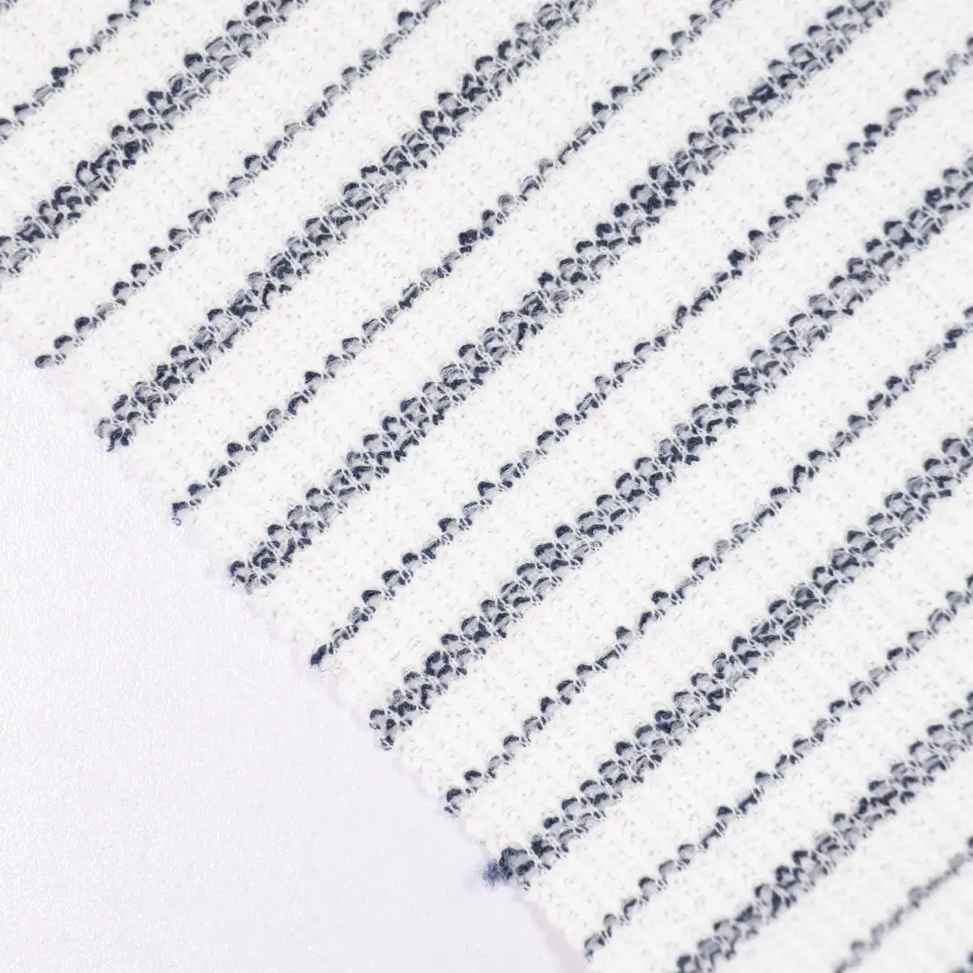 China Fabric for T-Shirt,Polo Shirt Jacquard Knit Fabric Cotton Polyester white&black color buy from China wholesaler bulk order at wholesale price free worldwide shipping Alibaba