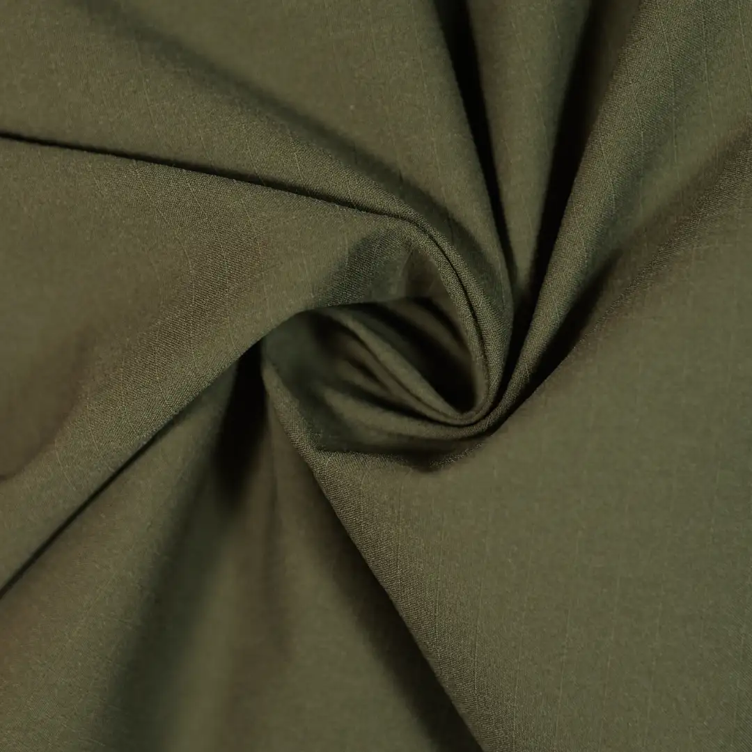 China Fabric for Pants,Jackets Four Stretch Polyester Woven Fabric Synthetic Woven Fabric Polyester army green color buy from China wholesaler bulk order at wholesale price free worldwide shipping Alibaba