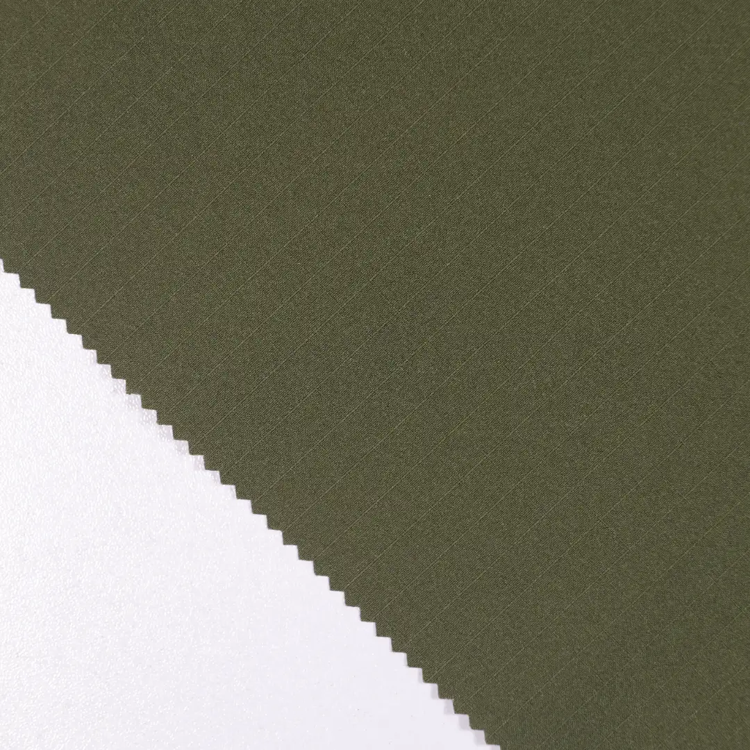 China Fabric for Pants,Jackets Four Stretch Polyester Woven Fabric Synthetic Woven Fabric Polyester army green color buy from China wholesaler bulk order at wholesale price free worldwide shipping Alibaba