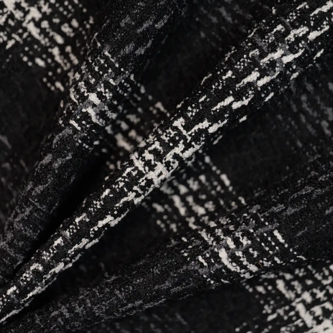 China Fabric for Jackets,Overcoat Woolen Tweed Woolen Polyester black color buy from China wholesaler bulk order at wholesale price free worldwide shipping Alibaba