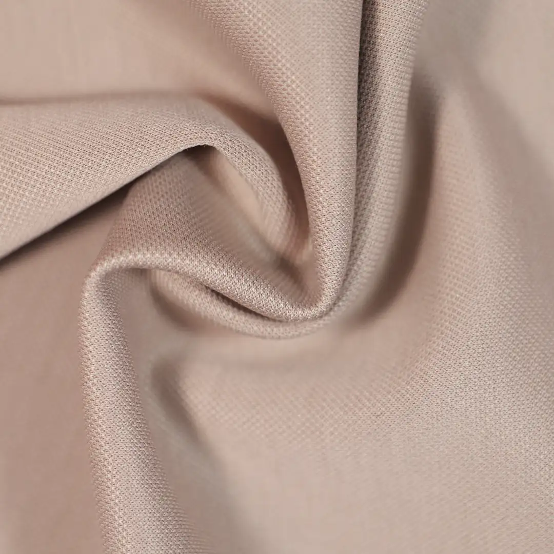 China Fabric for Jackets,Hoodie Pique Knit Fabric Polyester Modal Spandex brown color buy from China wholesaler bulk order at wholesale price free worldwide shipping Alibaba
