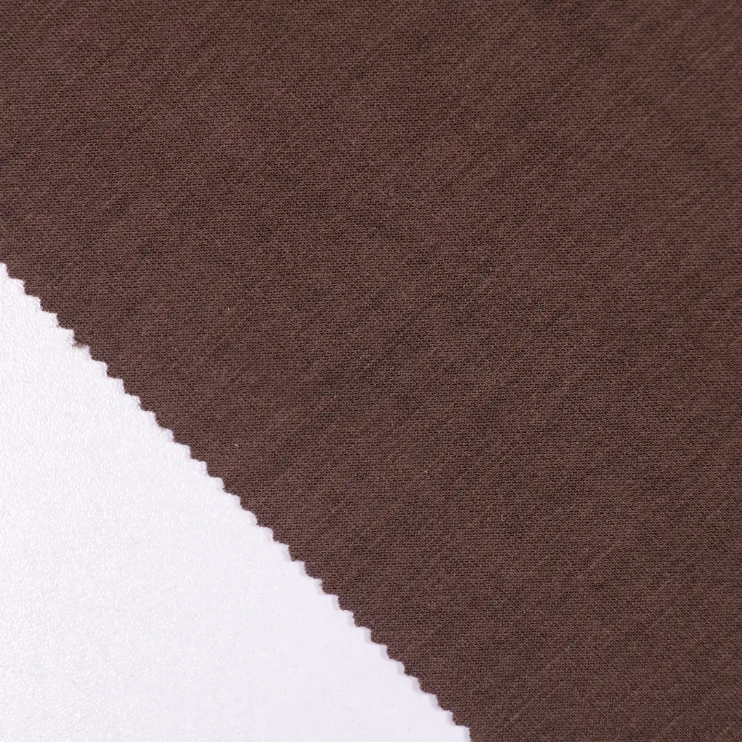 China Fabric for Hoodie,Loungewear Scuba Knit Fabric Polyester Modal Spandex brown color buy from China wholesaler bulk order at wholesale price free worldwide shipping Alibaba