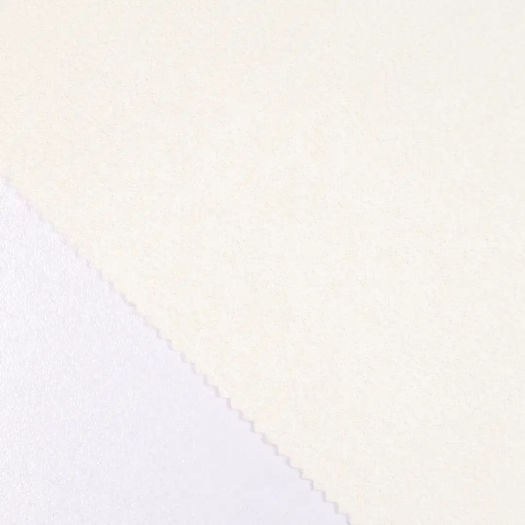 China Fabric for Jackets Suede Knit Fabric Polyester Spandex Milky white color buy from China wholesaler bulk order at wholesale price free worldwide shipping Alibaba