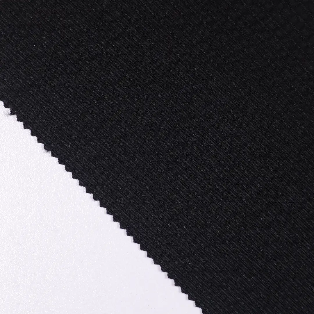 China Fabric for T-Shirt,Polo Shirt,Loungewear Jacquard Knit Fabric Rayon Polyester Spandex black color buy from China wholesaler bulk order at wholesale price free worldwide shipping Alibaba