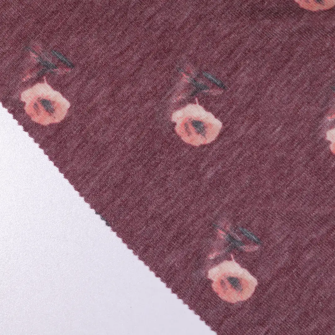 China Fabric for Loungewear Rib Knit Fabric Recycled Polyester Liva Eco Viscose Wool brown color buy from China wholesaler bulk order at wholesale price free worldwide shipping Alibaba