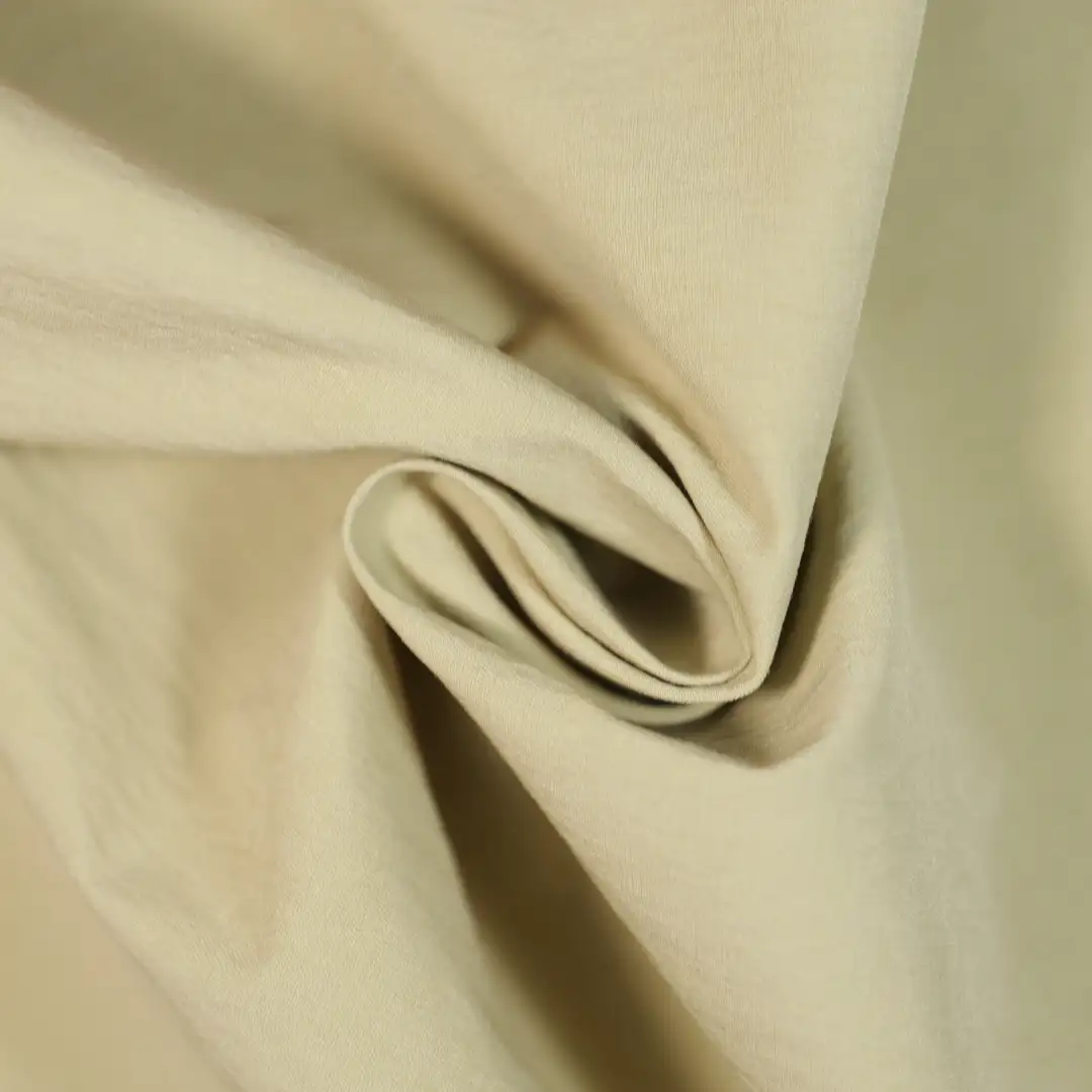 China Fabric for Jackets,Trench Coat Nylon/Cotton Plain Woven Blended Fabric Nylon Cotton Spandex khaki color buy from China wholesaler bulk order at wholesale price free worldwide shipping Alibaba