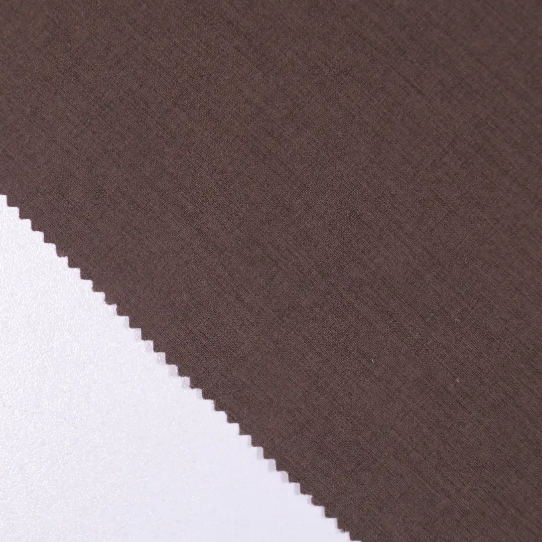 China Fabric for Suit Trouser,Jackets Four Stretch Polyester Woven Fabric Synthetic Woven Fabric Polyester coffee color color buy from China wholesaler bulk order at wholesale price free worldwide shipping Alibaba