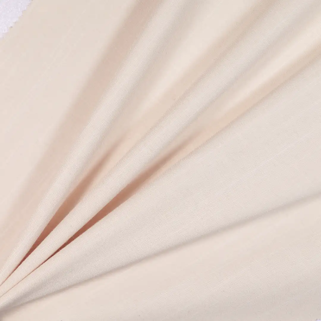 China Fabric for Shirt Slub Fabric Woven Blended Fabric Lyocell Polyester Milky white color buy from China wholesaler bulk order at wholesale price free worldwide shipping Alibaba