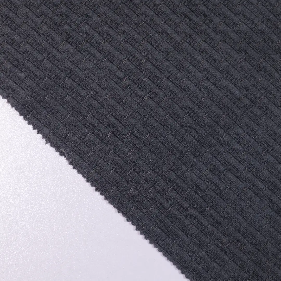 China Fabric for Jackets Jacquard Knit Fabric Polyester Spandex grey color buy from China wholesaler bulk order at wholesale price free worldwide shipping Alibaba