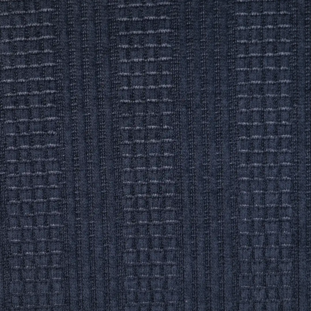 China Fabric for Jackets Jacquard Knit Fabric Polyester Spandex navy color buy from China wholesaler bulk order at wholesale price free worldwide shipping Alibaba