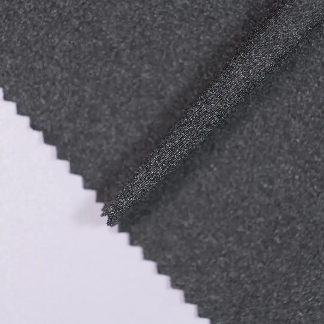 China Fabric for T-Shirt,Polo Shirt Single Jersey Knit Fabric Polyester Spandex Anthra Melange color buy from China wholesaler bulk order at wholesale price free worldwide shipping Alibaba
