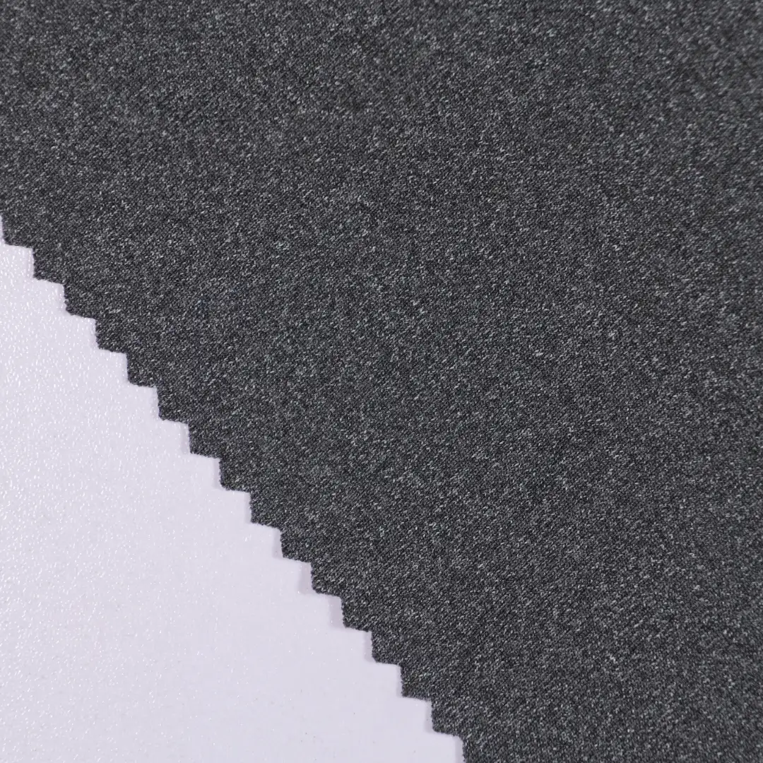 China Fabric for T-Shirt,Polo Shirt Single Jersey Knit Fabric Polyester Spandex Anthra Melange color buy from China wholesaler bulk order at wholesale price free worldwide shipping Alibaba