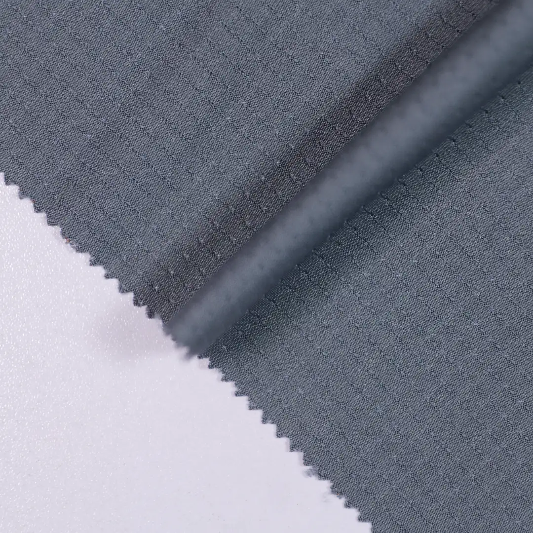 China Fabric for T-Shirt,Polo Shirt Birdeye Mesh Knit Fabric Polyester Spandex grey color buy from China wholesaler bulk order at wholesale price free worldwide shipping Alibaba