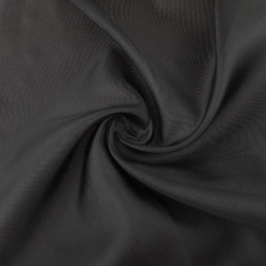 China Fabric for Jackets,Trench Coat,Overcoat Polyester Taffeta Synthetic Woven Fabric Polyester Black color buy from China wholesaler bulk order at wholesale price free worldwide shipping Alibaba