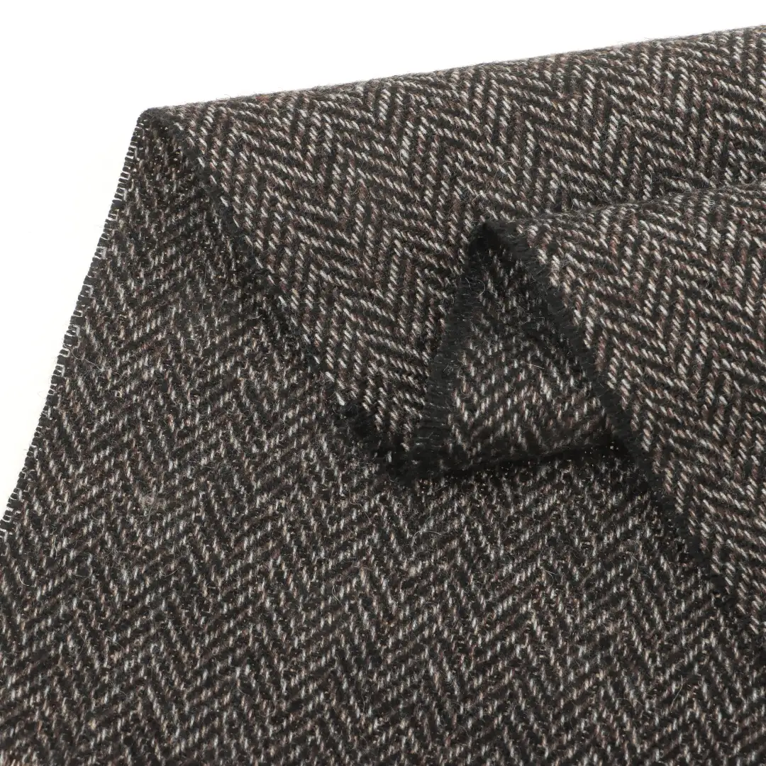China Fabric for Jackets,Skirt,Trench Coat,Overcoat,Waist coat Woolen Herringbone Woolen Polyester Wool Other coffee color buy from China wholesaler bulk order at wholesale price free worldwide shipping Alibaba