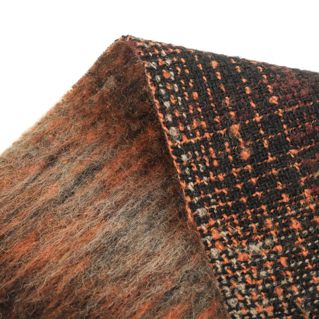 China Fabric for Jackets,Trench Coat,Overcoat Woolen Overcoat Woolen Polyester Wool Other Orange color buy from China wholesaler bulk order at wholesale price free worldwide shipping Alibaba